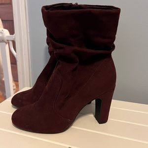 Lola Maroon Heel Boots